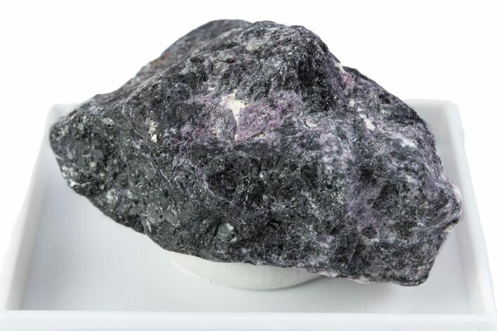 Violet Kammererite on Massive Black Magnesiochromite - California #380081